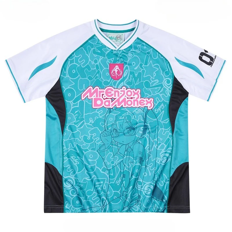 Official Licensed Hatsune Miku Jersey-Style T-Shirt – Casual Summer Sports Tee - Image 5