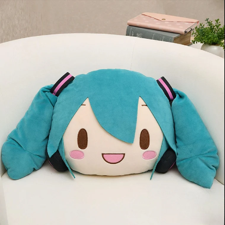 Official Licensed Hatsune Miku “Fuwa Petit” Big Face Plush Pillow – 24cm Small Cushion - Image 3