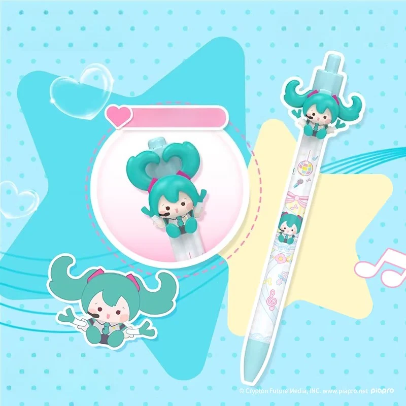 Official Hatsune Miku Black Retractable Gel Pen, 0.05mm - Image 3
