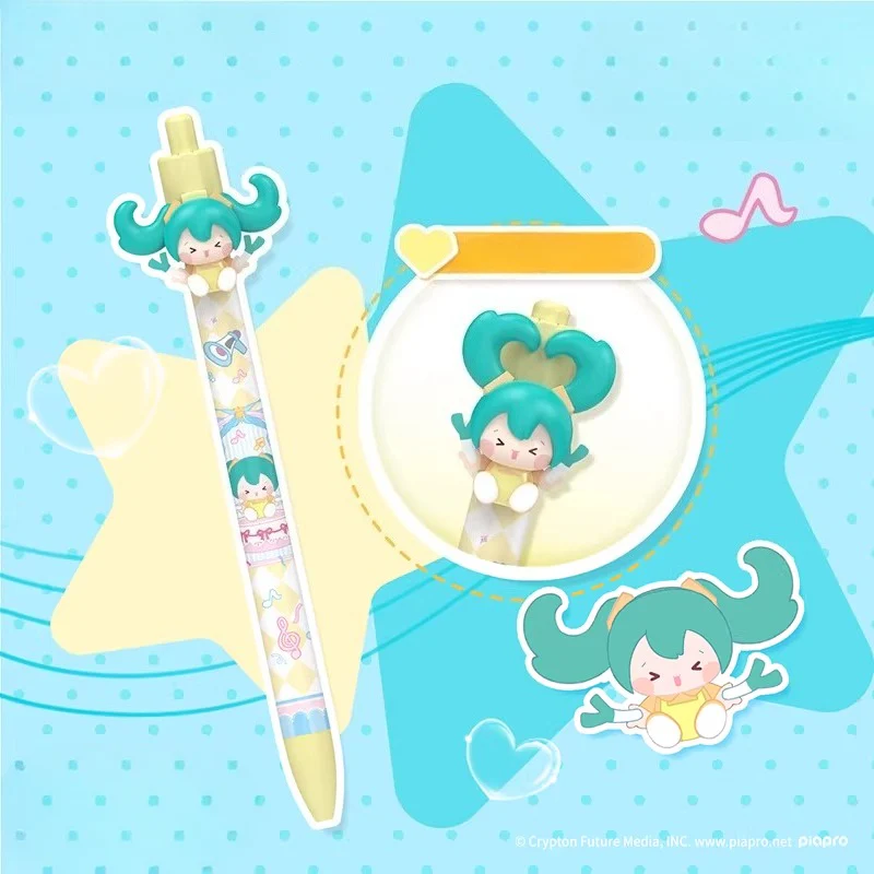 Official Hatsune Miku Black Retractable Gel Pen, 0.05mm - Image 4