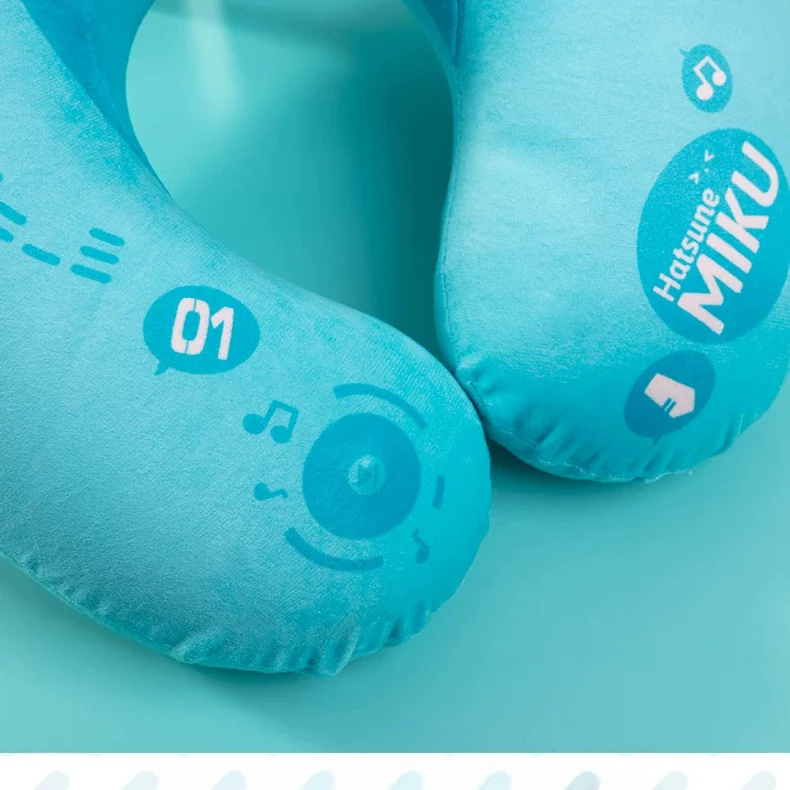 Official Hatsune Miku Memory Foam U-Shaped Neck Pillow – Detachable, Perfect for Naps - Image 7