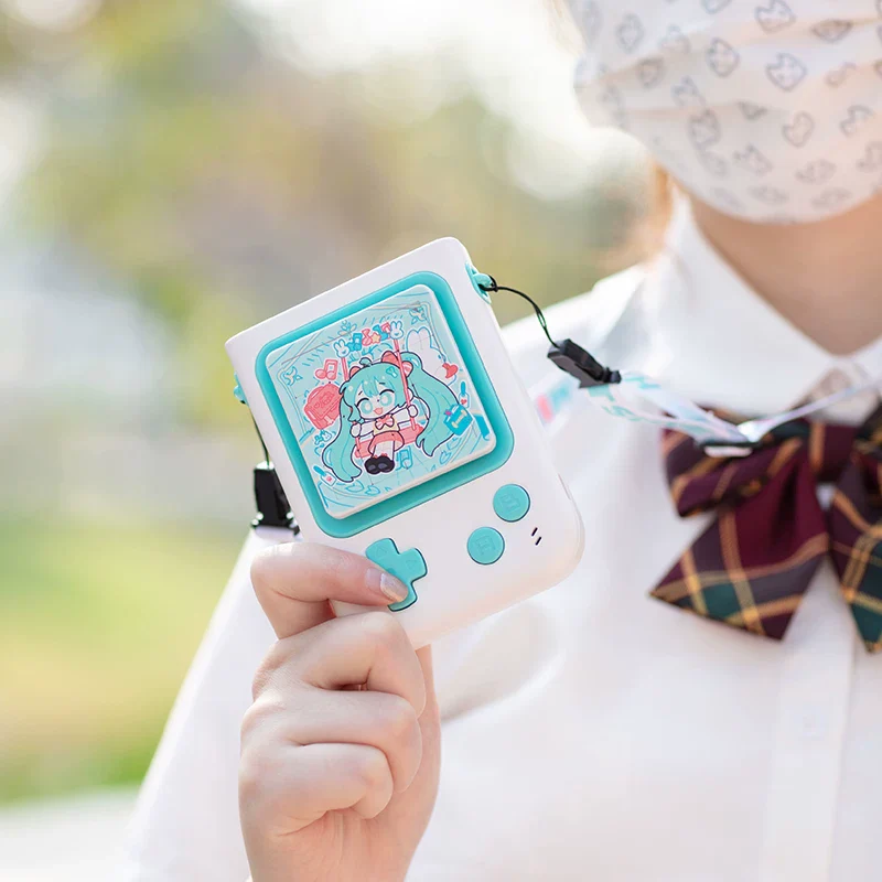Official Hatsune Miku Mini Portable Fan – Cute Neck-Hanging USB Rechargeable with Stand - Image 4