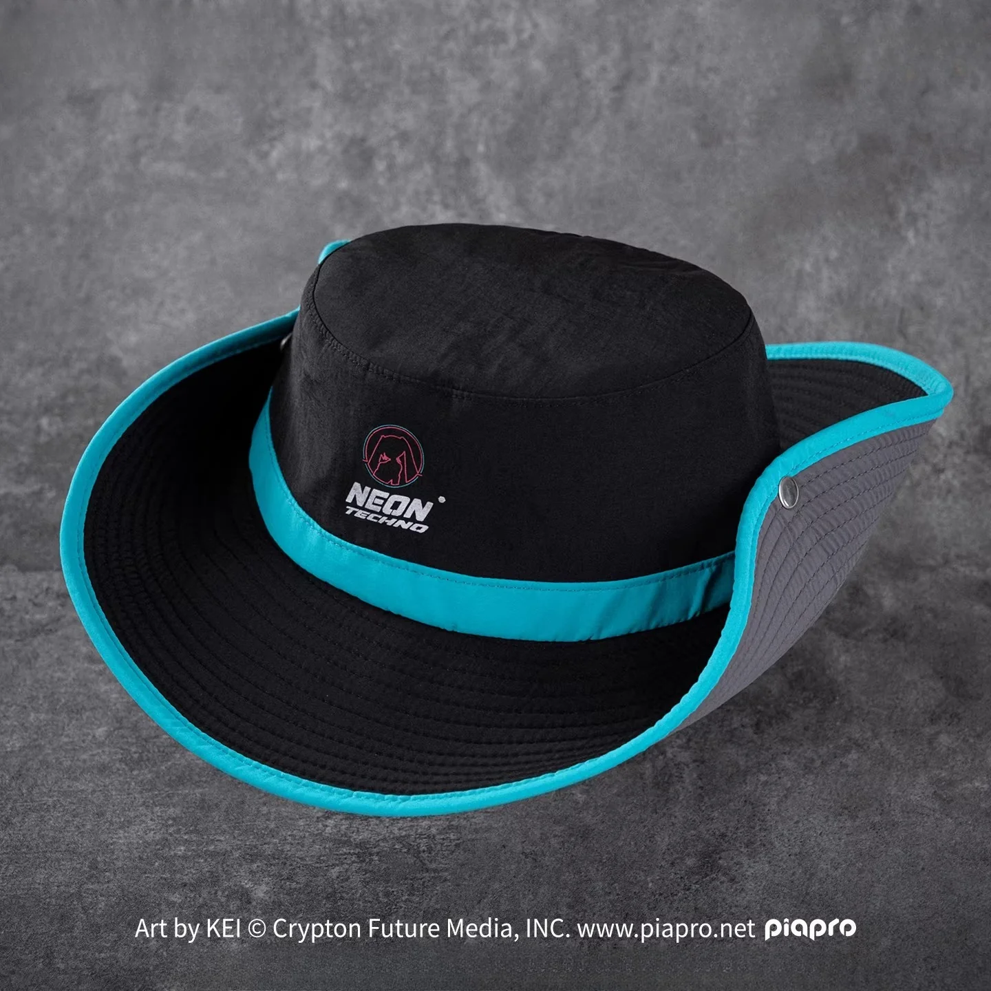 Official Hatsune Miku Neon EDM Bucket Hat, Sun Protection Outdoor Hiking Hat - Image 3