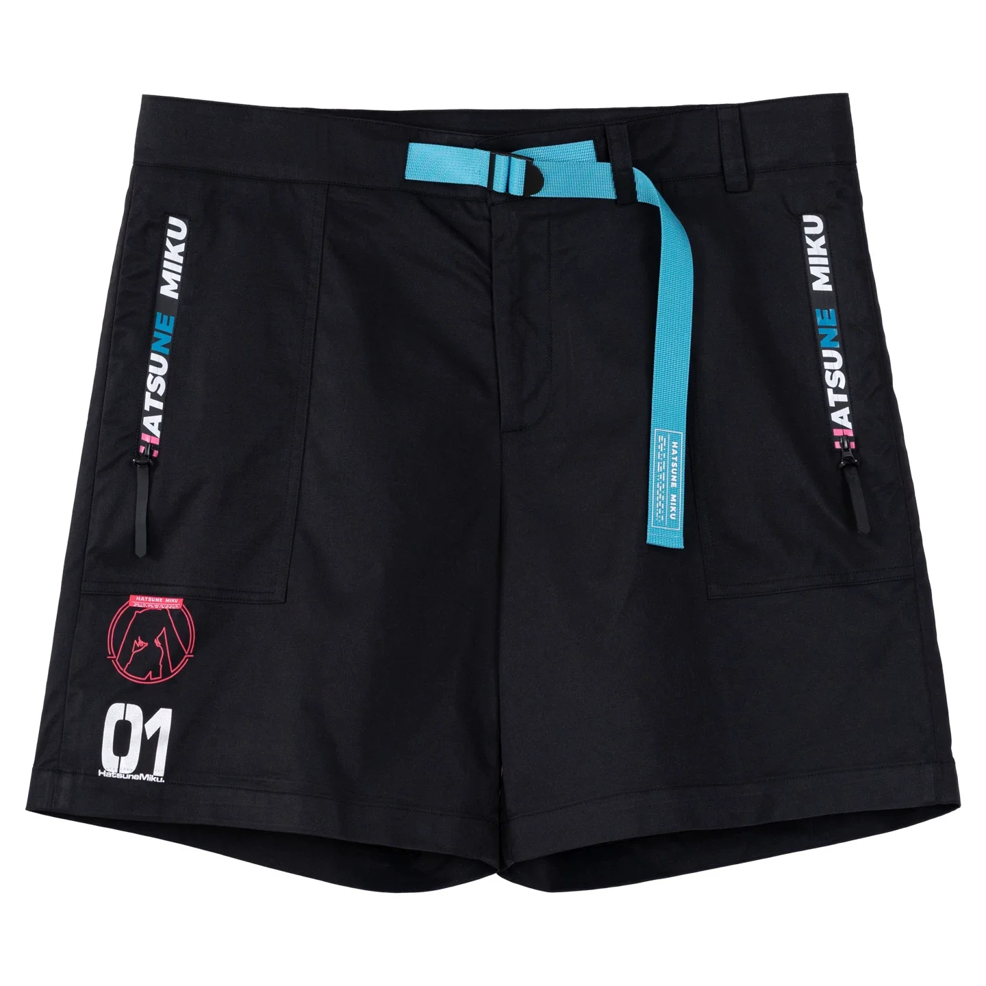 [Pre-Order, Ships Within 30 Days]Official Hatsune Miku Neon EDM Cargo Shorts, Loose-Fit Straight-Leg Casual Summer Shorts for Men - Image 9