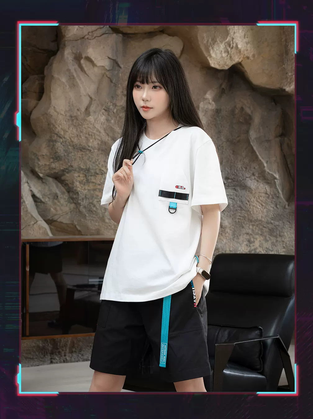 Official Hatsune Miku Neon EDM Cotton Short Sleeve T-Shirt, Unisex Everyday Top - Image 5