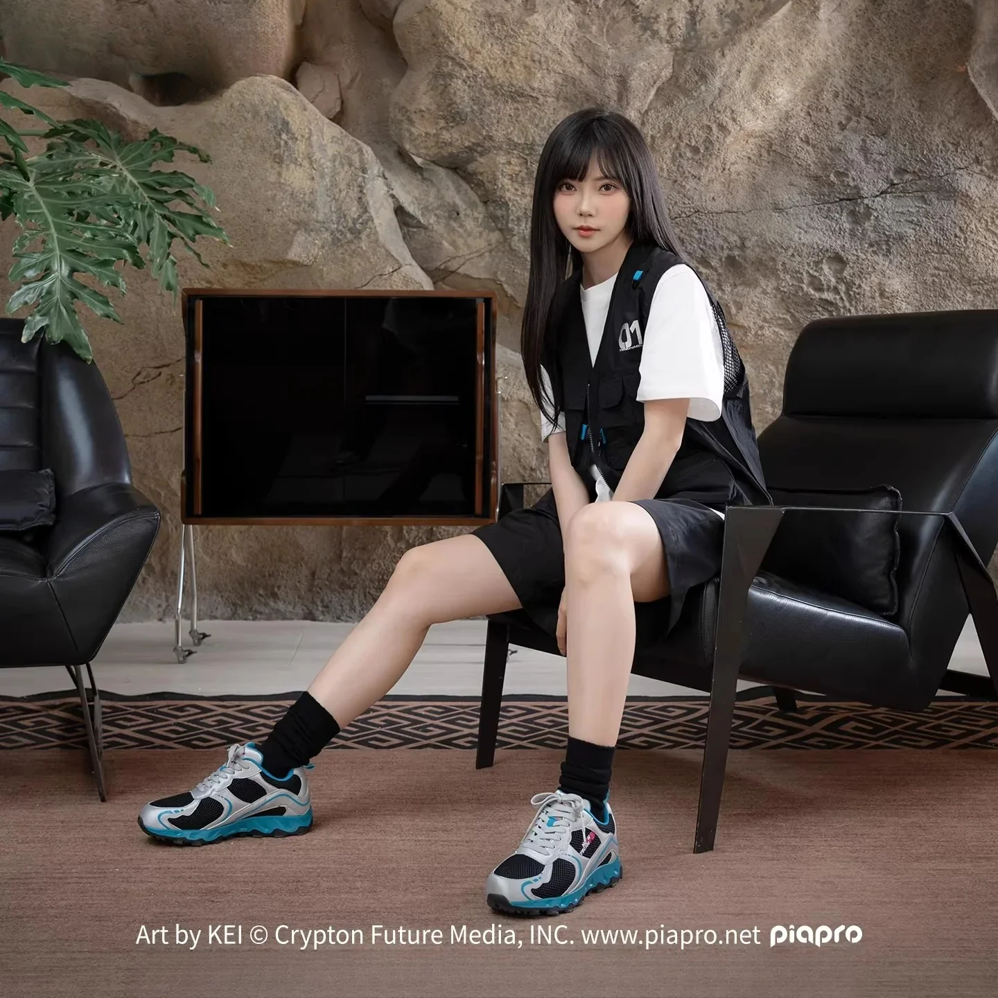 Official Hatsune Miku Neon EDM Retro Breathable Mesh Sneakers, Casual Running Shoes - Image 4