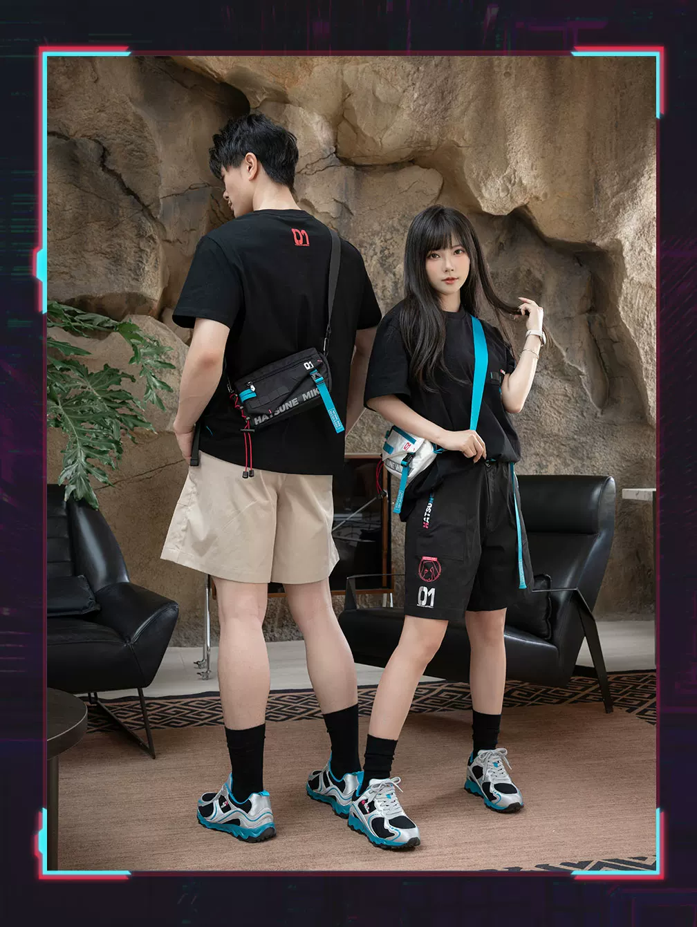Official Hatsune Miku Neon EDM Sling Bag, Crossbody Chest Bag & Waist Pack - Image 8