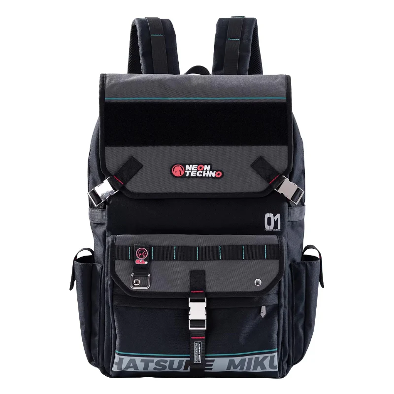 Official Hatsune Miku Neon EDM Tech-Style Backpack – Large Versatile Bag for Commuting & Travel - Image 6