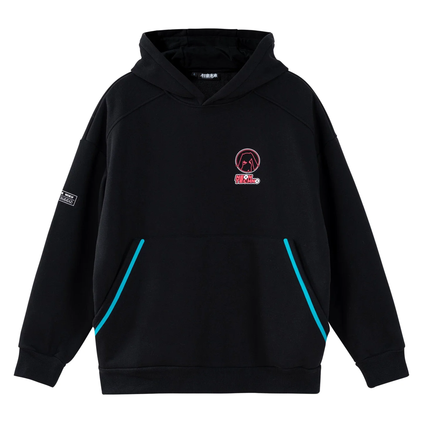 Official Hatsune Miku Neon Electronic Music Series Hoodie – Oversized Couple Streetwear Sweatshirt - Image 8