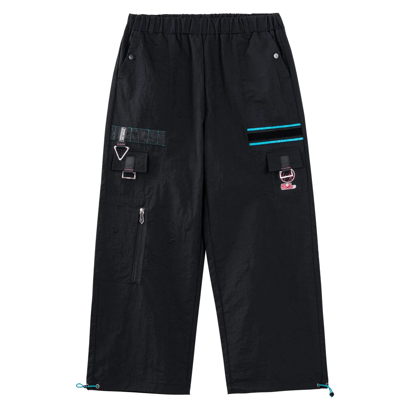 Official Hatsune Miku Neon Electronic Music Series Utility Cargo Pants β Relaxed Straight-Leg Techwear Trousers - Image 6