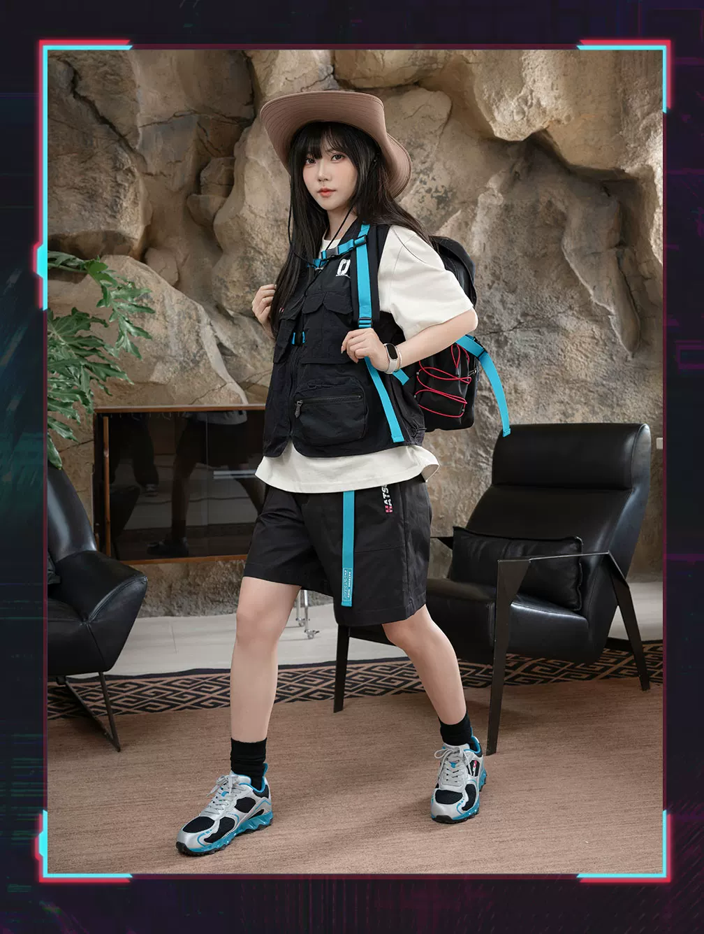 Official Hatsune Miku Neon Techwear Backpack, Large Capacity Multi-Purpose Backpack for Commuting & Travel - Image 8