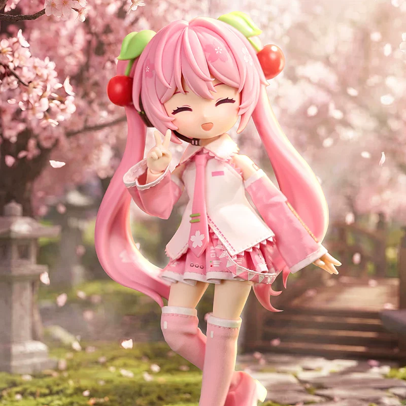 Official Hatsune Miku Qiyuji Series – Cherry Blossom Miku Articulated Collectible Figure - Image 5