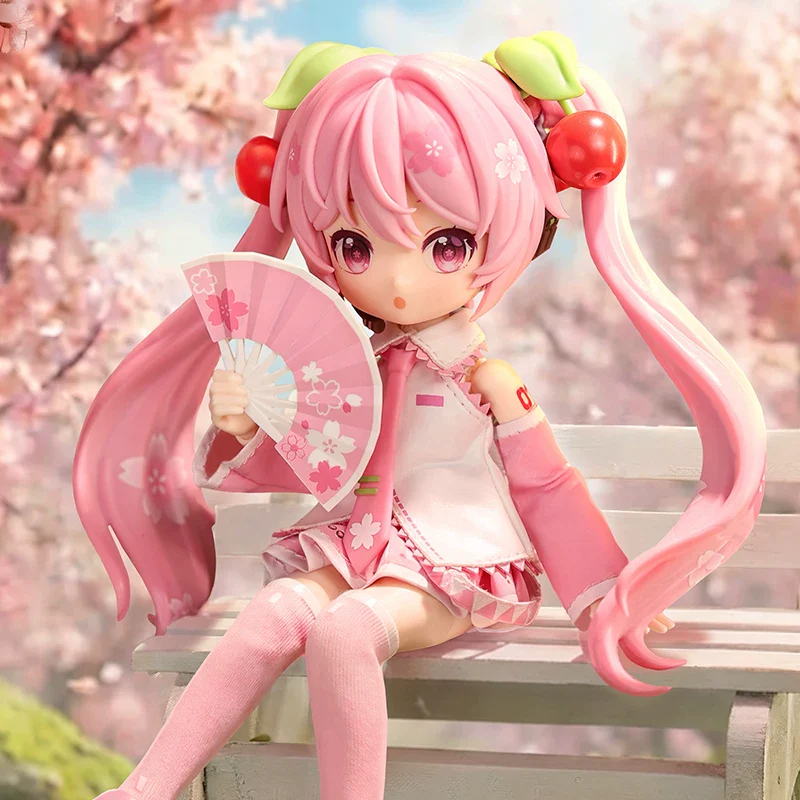 Official Hatsune Miku Qiyuji Series – Cherry Blossom Miku Articulated Collectible Figure - Image 6