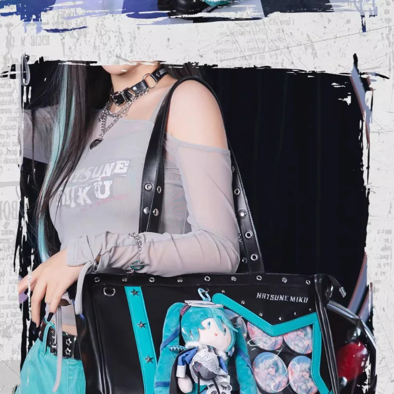 [Pre-Order, Ships Within 60 Days]Official Hatsune Miku Rock Future Large Capacity Ita Bag, Convertible Shoulder & Crossbody Bag - Image 5