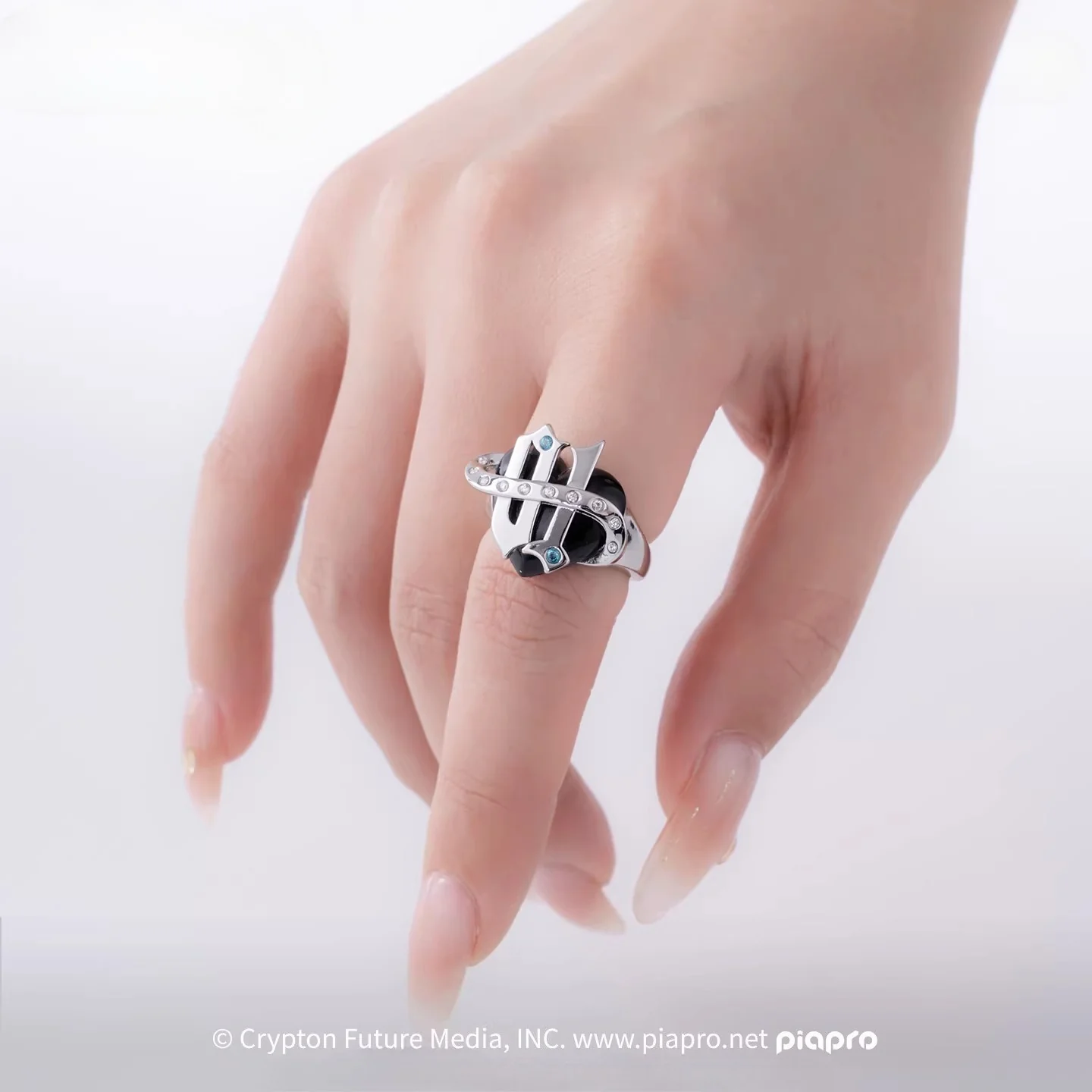 Official Hatsune Miku Rock Future Punk Ring for Men and Women, Hip-Hop Statement Accessory