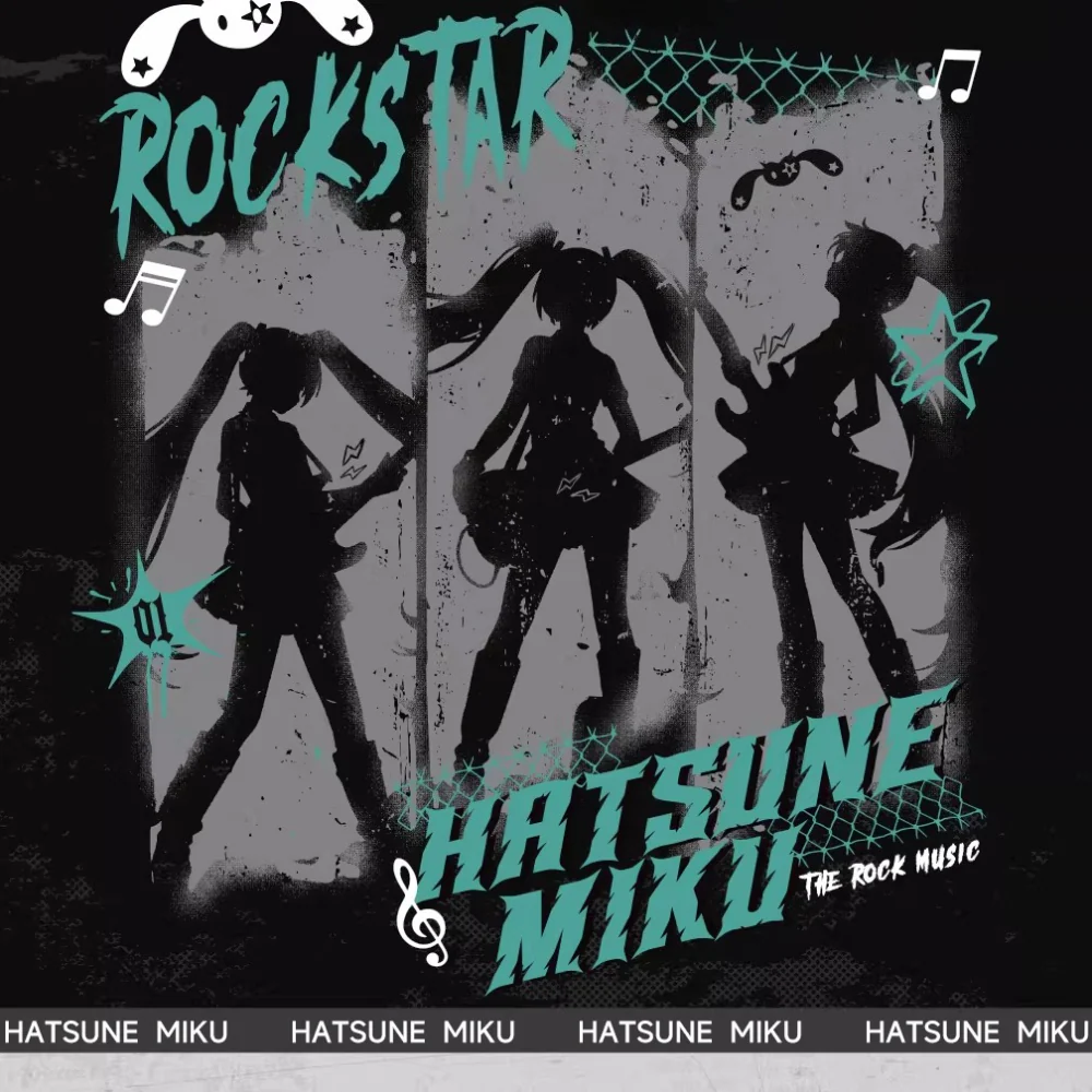 Official Hatsune Miku Rock Future Punk Ring for Men and Women, Hip-Hop Statement Accessory - Image 7