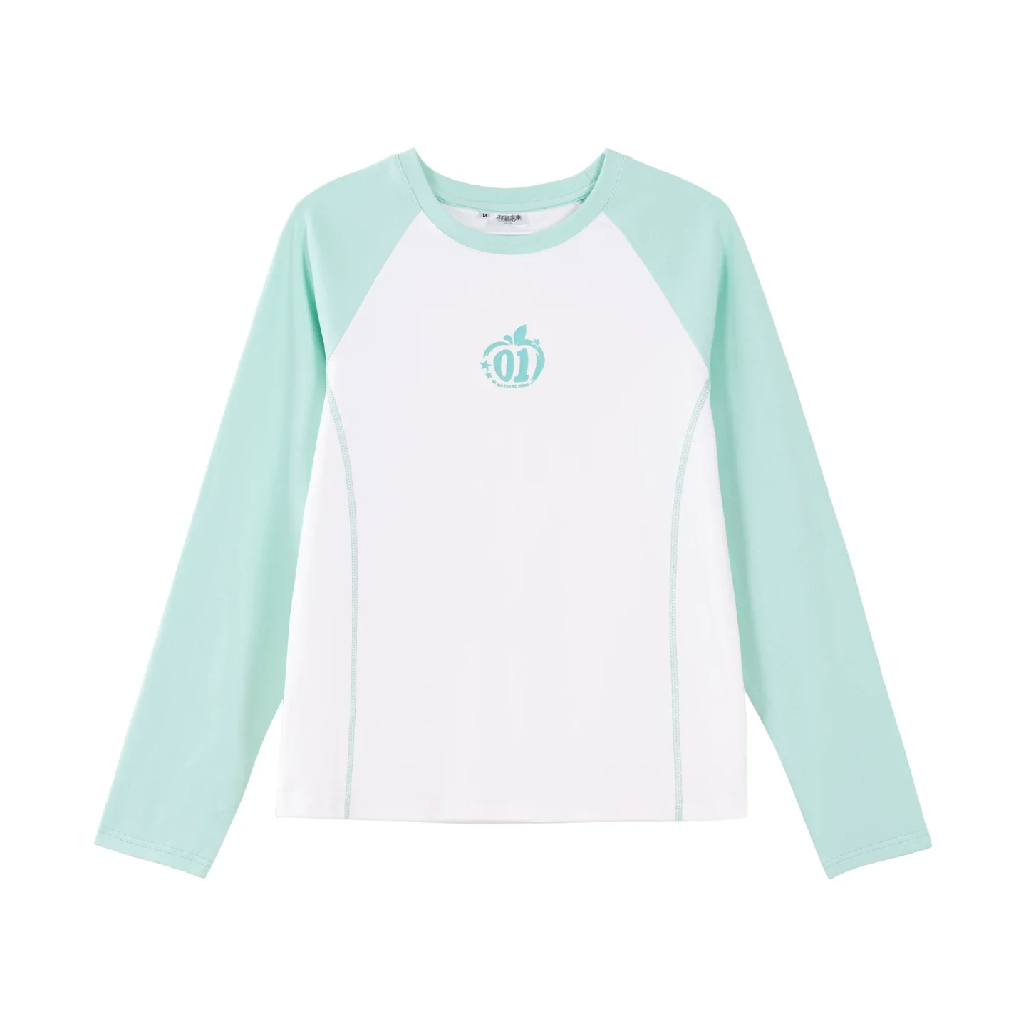 Official Hatsune Miku Y2K Ice Candy Color Block Long Sleeve Crewneck Top - Image 5