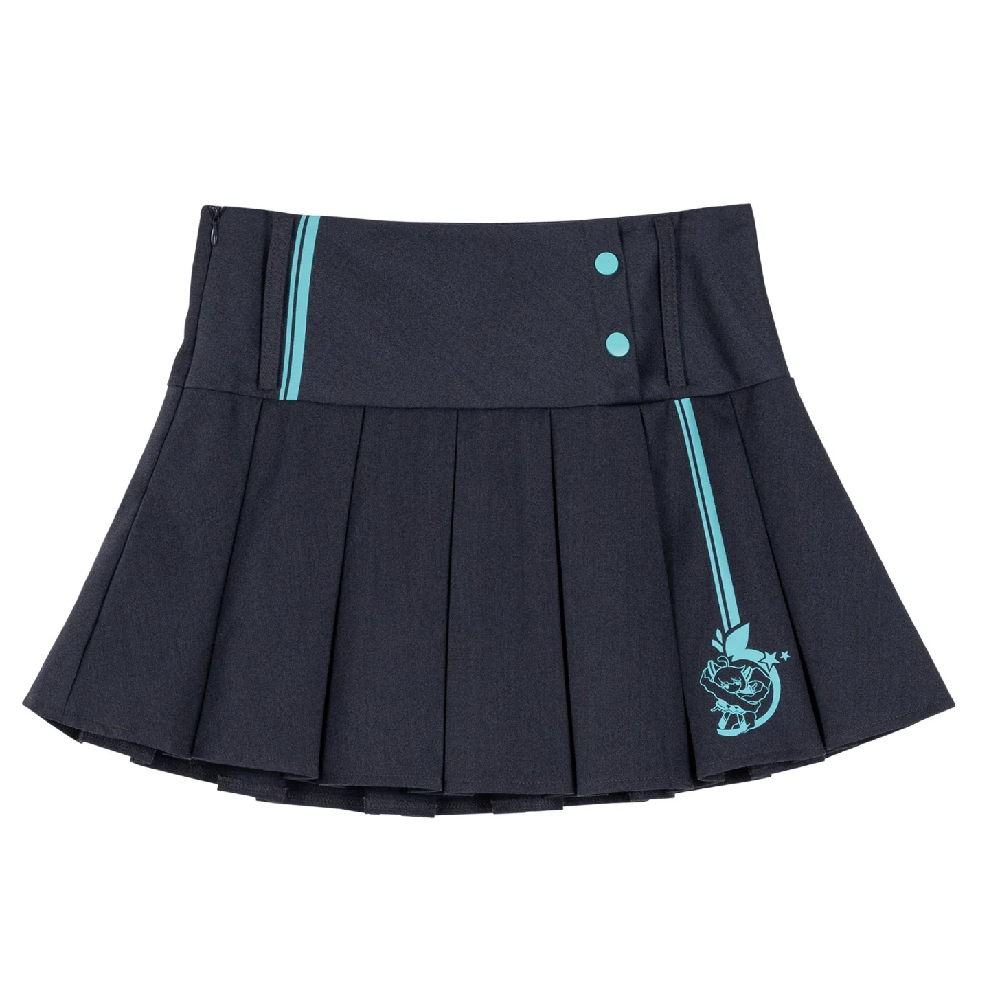 Official Hatsune Miku Y2K Ice Candy High-Waisted Pleated Mini Skirt β Slim Fit Streetwear Skort - Image 5