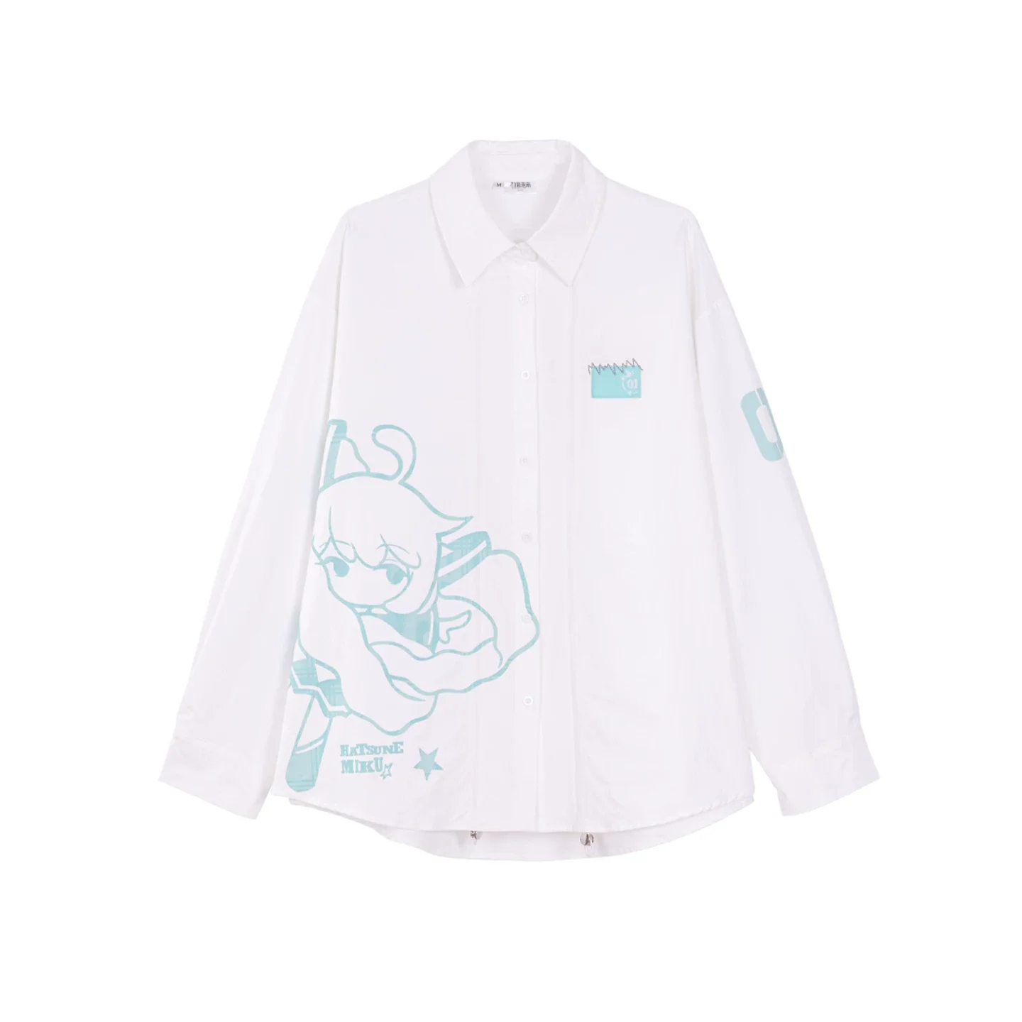 Official Hatsune Miku Y2K Ice Candy Long Sleeve Shirt – Oversized Casual Button-Up Top - Image 5