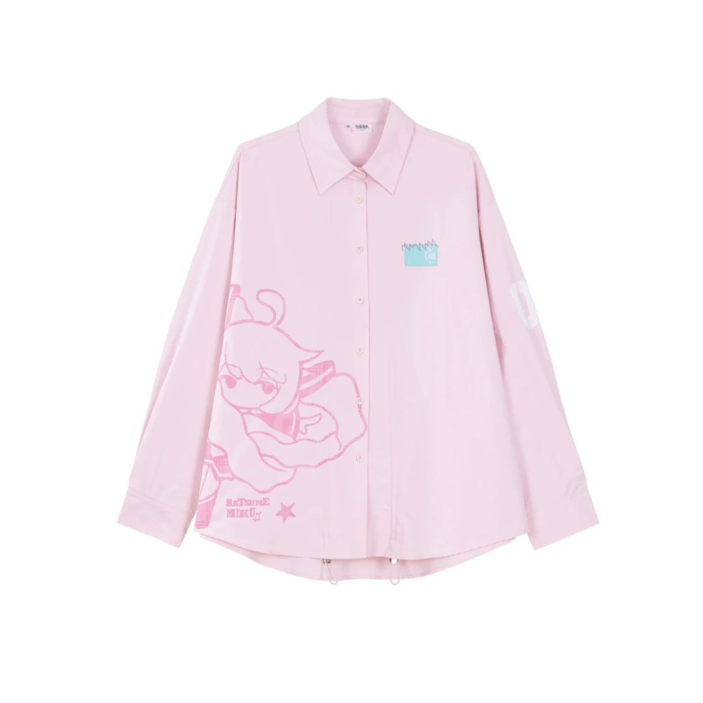 Official Hatsune Miku Y2K Ice Candy Long Sleeve Shirt – Oversized Casual Button-Up Top - Image 8