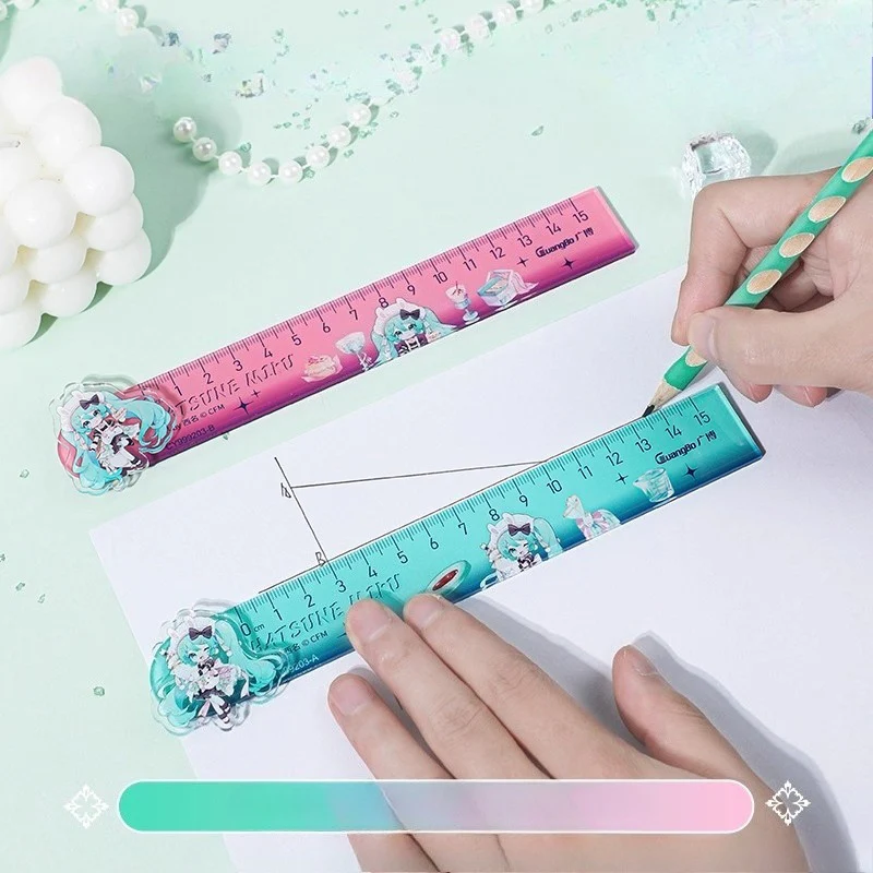 Official Licensed Hatsune Miku 15cm Plastic Ruler – Drawing & Measuring Tool, Metric Scale (cm) - Image 3