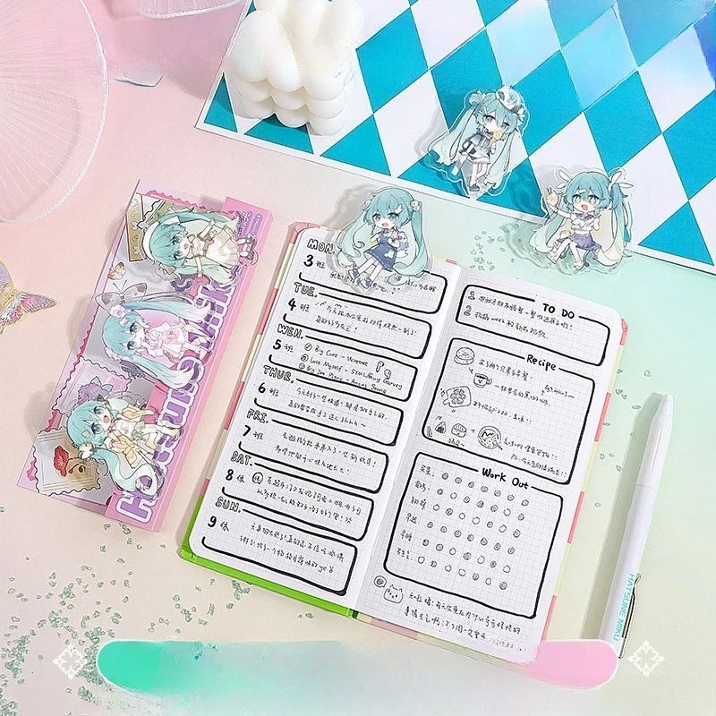 Official Licensed Hatsune Miku Acrylic Planner Clip – Notebook & File Clamp - Image 5