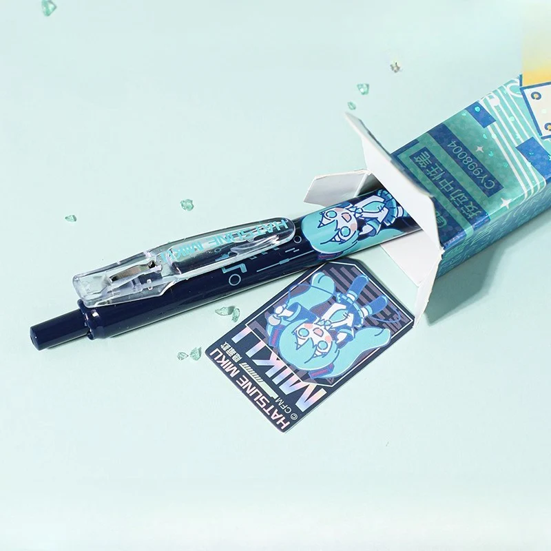 Official Licensed Hatsune Miku Blind Box Black Gel Pen Set – 0.5mm, Pack of 6 - Image 2