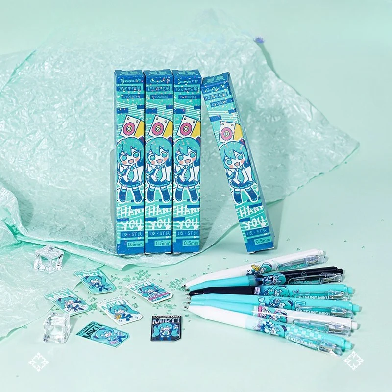 Official Licensed Hatsune Miku Blind Box Black Gel Pen Set – 0.5mm, Pack of 6 - Image 5