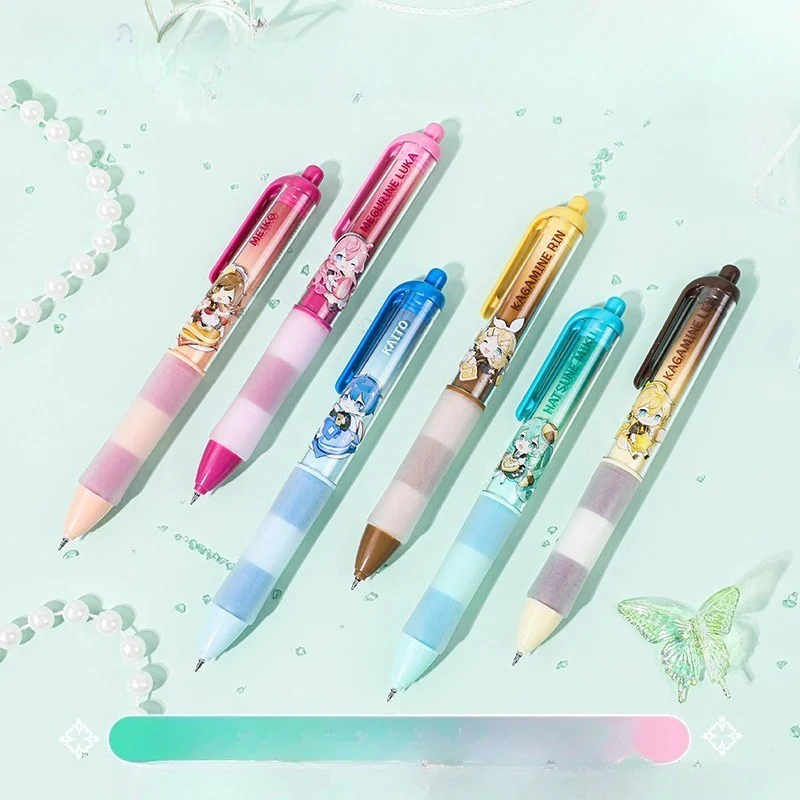 Official Licensed Hatsune Miku Retractable Black Gel Pen – 0.5mm Fine Point, 3-Pack - Image 5