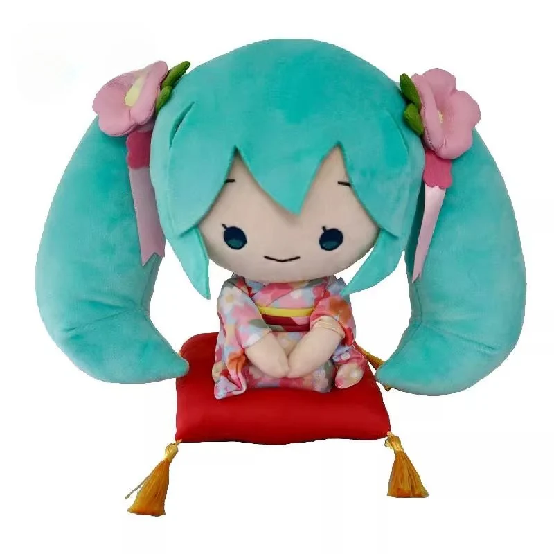 Official New Arrival VOCALOID Hatsune Miku Kimono Sitting Pose Plush Doll