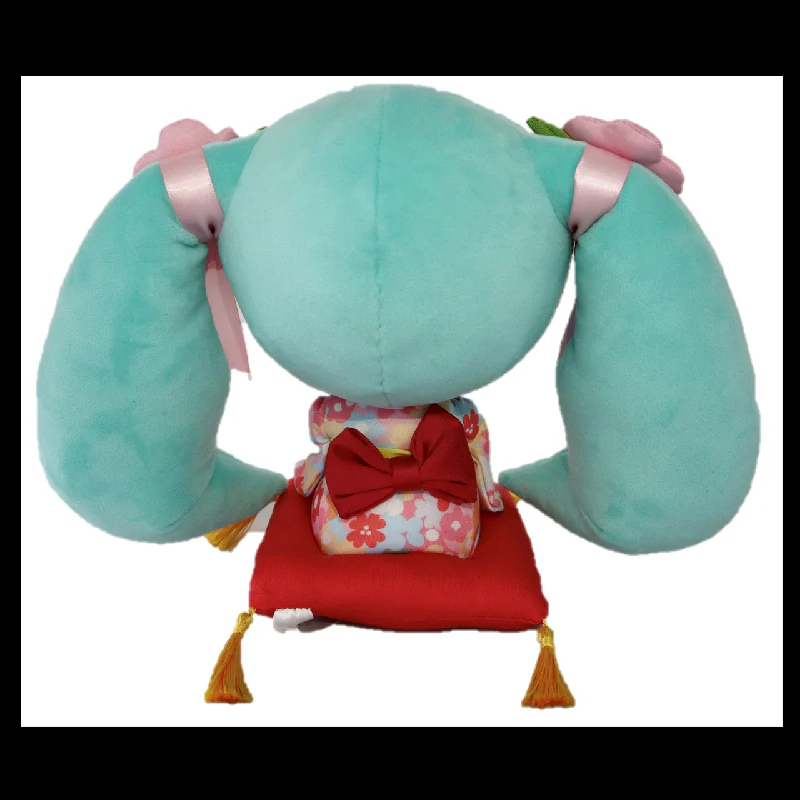 Official New Arrival VOCALOID Hatsune Miku Kimono Sitting Pose Plush Doll - Image 3