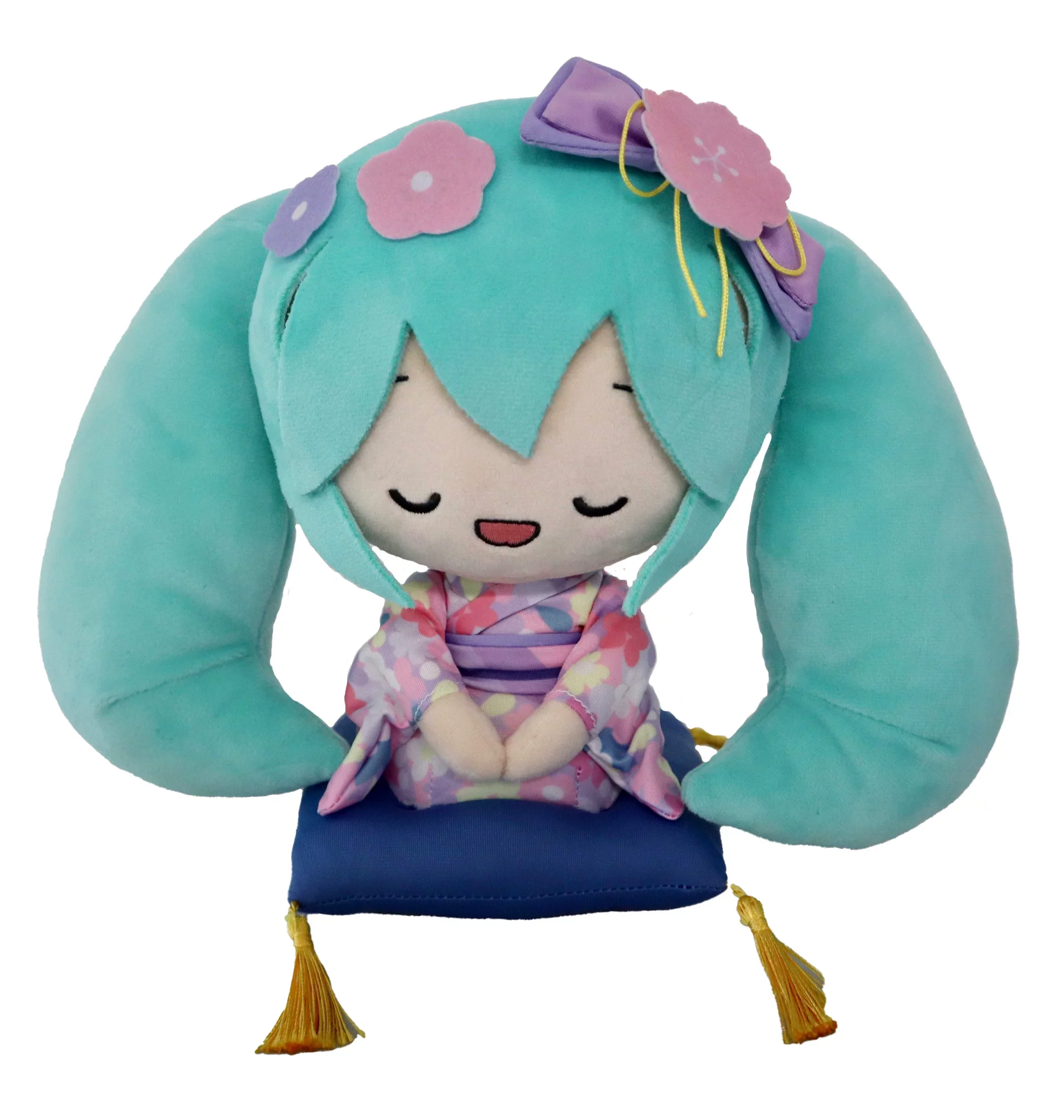 Official New Arrival VOCALOID Hatsune Miku Kimono Sitting Pose Plush Doll - Image 6