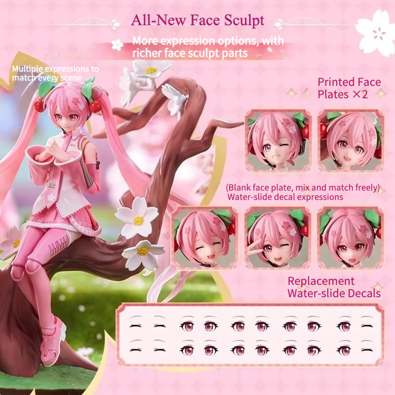 Official Sakura Miku “Miracle Ver.” Figure – Adjustable poses, with multiple buildable accessories. - Image 3