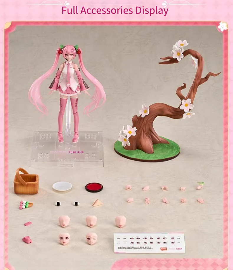 Official Sakura Miku “Miracle Ver.” Figure – Adjustable poses, with multiple buildable accessories. - Image 5