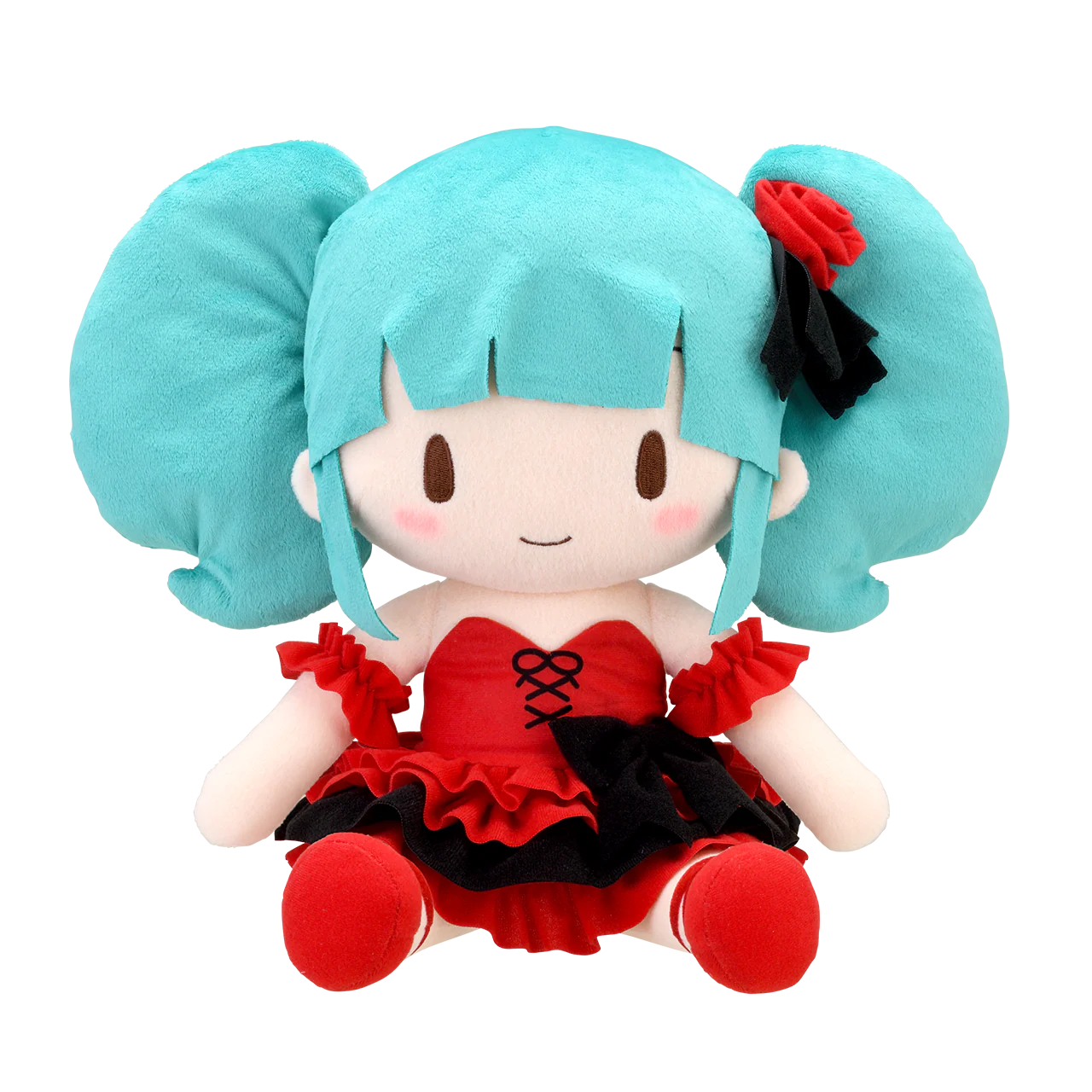 Official SEGA Hatsune Miku Project DIVA MEGA39's Red Ballet Dress Fuwa Petit Plush Fufu