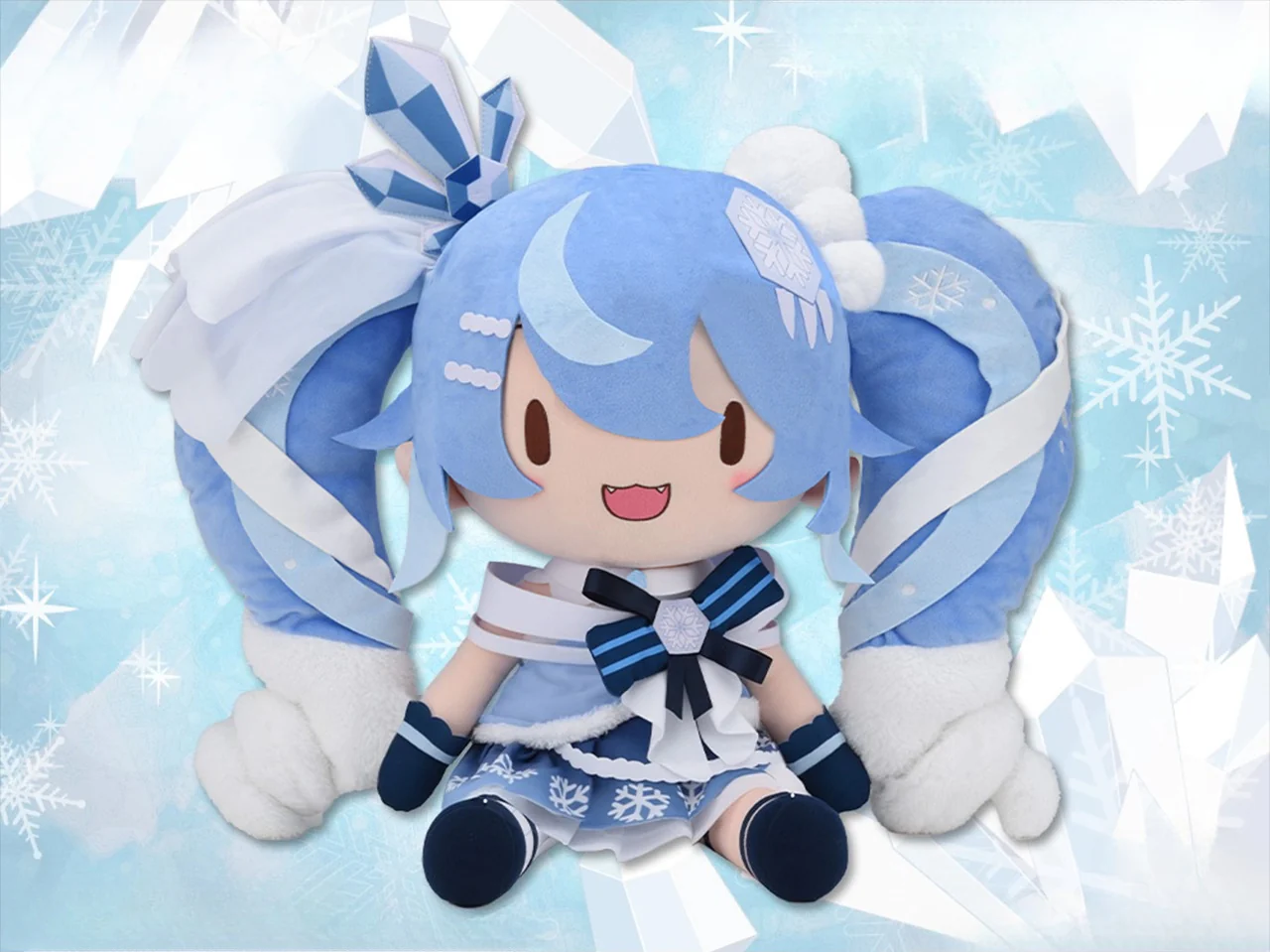 Official SEGA VOCALOID Hatsune Miku Snow Miku 2025 Jumbo Fufu Plush Doll