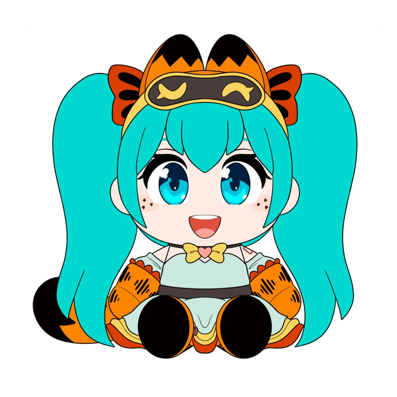Official Youtooz Hatsune Miku x Garfield Collectible Figure / Plush Doll - Image 5