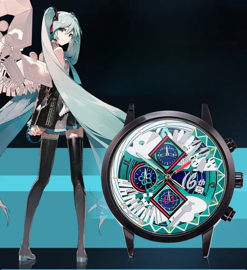 Officially Licensed Hatsune Miku 16th Anniversary 5-Hand Quartz Watch - Image 5