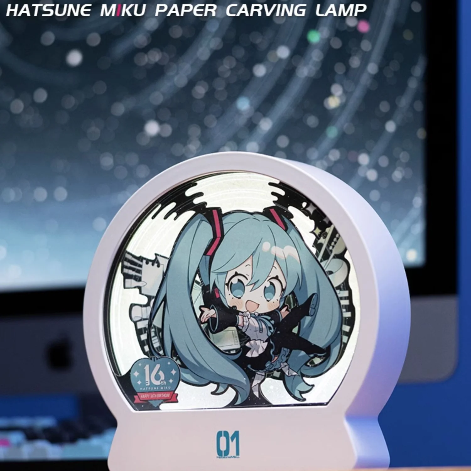 Officially Licensed Hatsune Miku 16th Anniversary Paper Cut Lamp - Image 3