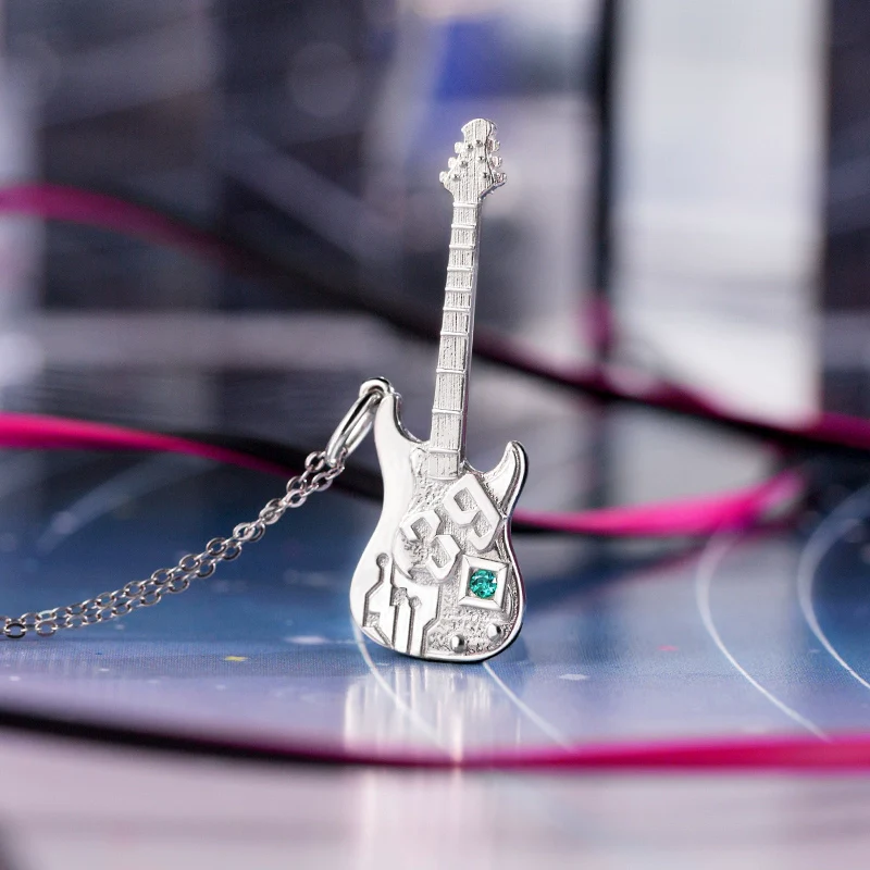 Officially Licensed Hatsune Miku Anniversary Limited Guitar Pendant - Image 2