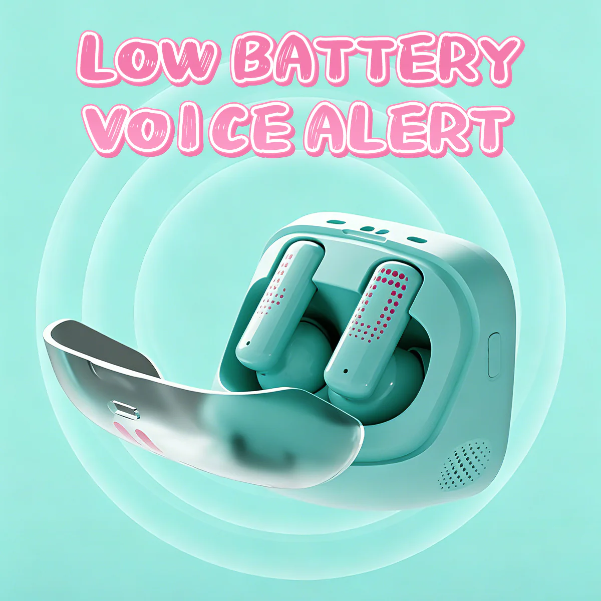 Officially Licensed Hatsune Miku CUBE FACE LCD Touchscreen Wireless Bluetooth Earbuds - Image 4