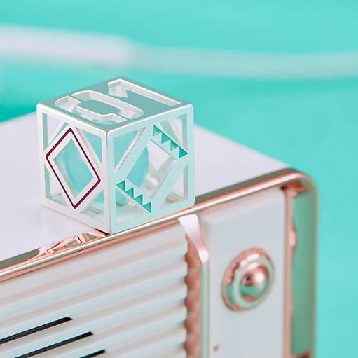 Officially Licensed Hatsune Miku Cube Pendant Accessory - Image 2