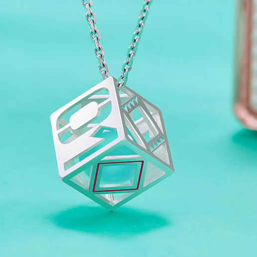 Officially Licensed Hatsune Miku Cube Pendant Accessory - Image 4