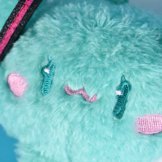 Officially Licensed Hatsune Miku Cute Closed-Eyes Plush Charm - Image 6