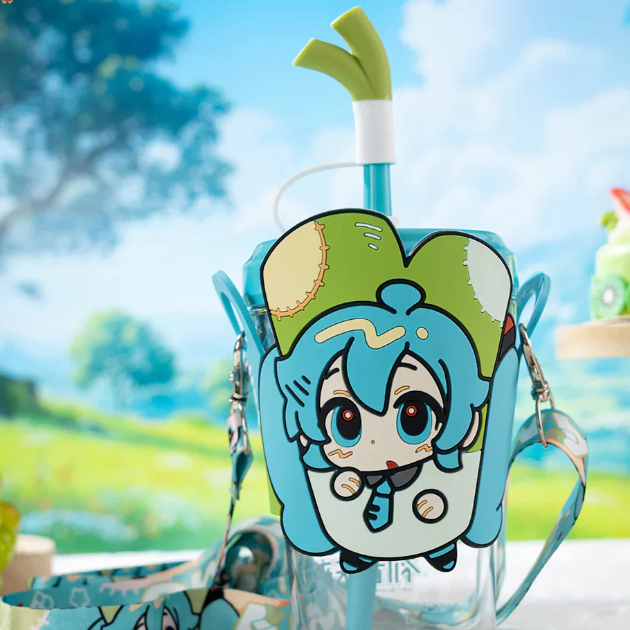 Officially Licensed Hatsune Miku Cute Straw Water Bottle
