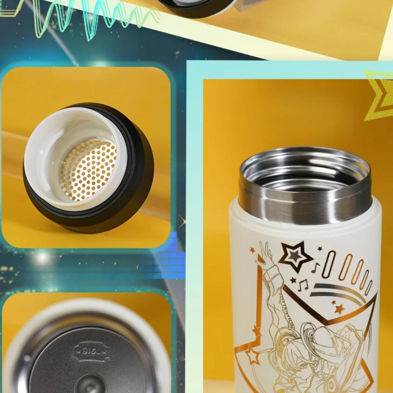 Officially Licensed Hatsune Miku Dancing Melody Thermal Bottle - Image 3