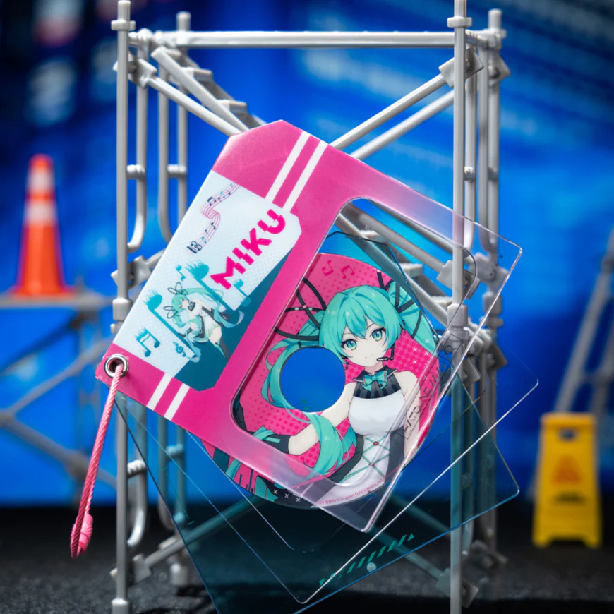 Officially Licensed Hatsune Miku Geometric Mirage Acrylic Keychain Charm - Image 3