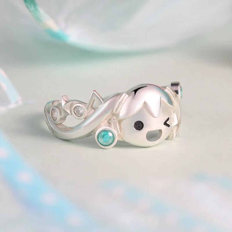 Officially Licensed Hatsune Miku Joyful Song Ring – 925 Sterling Silver - Image 2