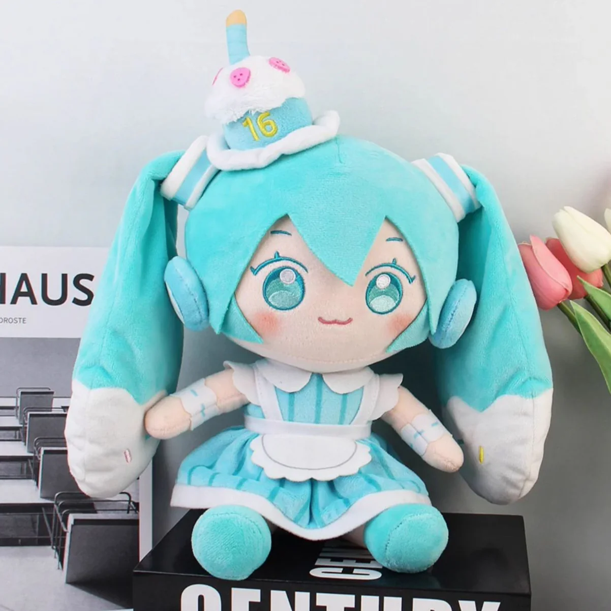 Officially Licensed Hatsune Miku Medium Cake Plush Toy - Image 2