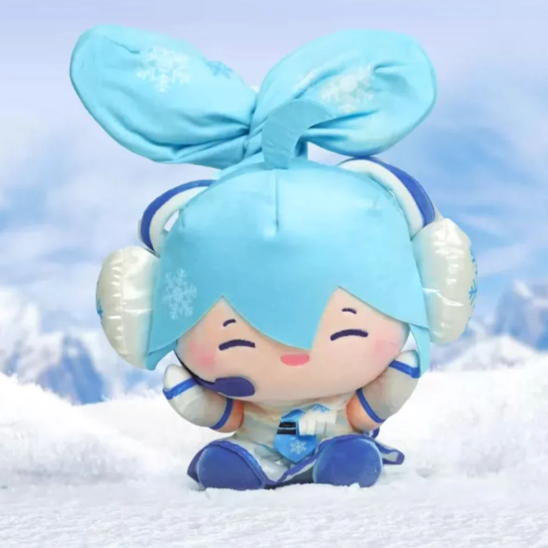 Officially Licensed Hatsune Miku Medium Snow Fufu Plush Toy - Image 4